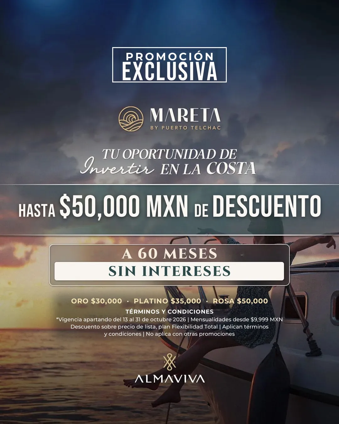 Hasta $50,000 MXN de descuento a 60 meses sin intereses